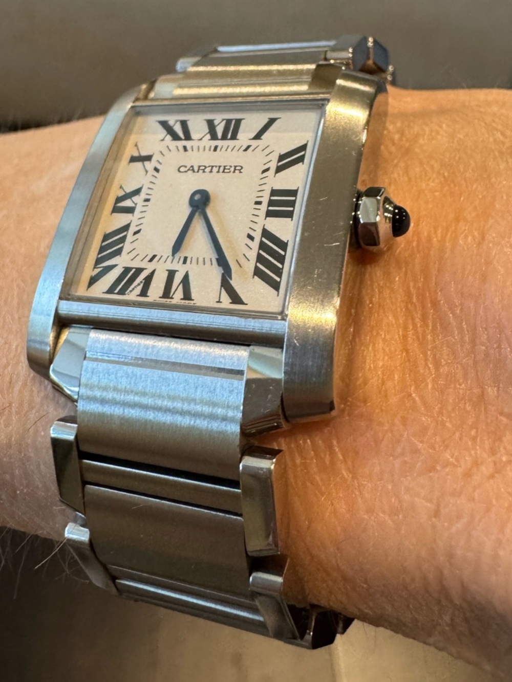 Cartier Tank Française Steel Mid Size Quartz Watch *under warranty 11/27 - Picture 9 of 16